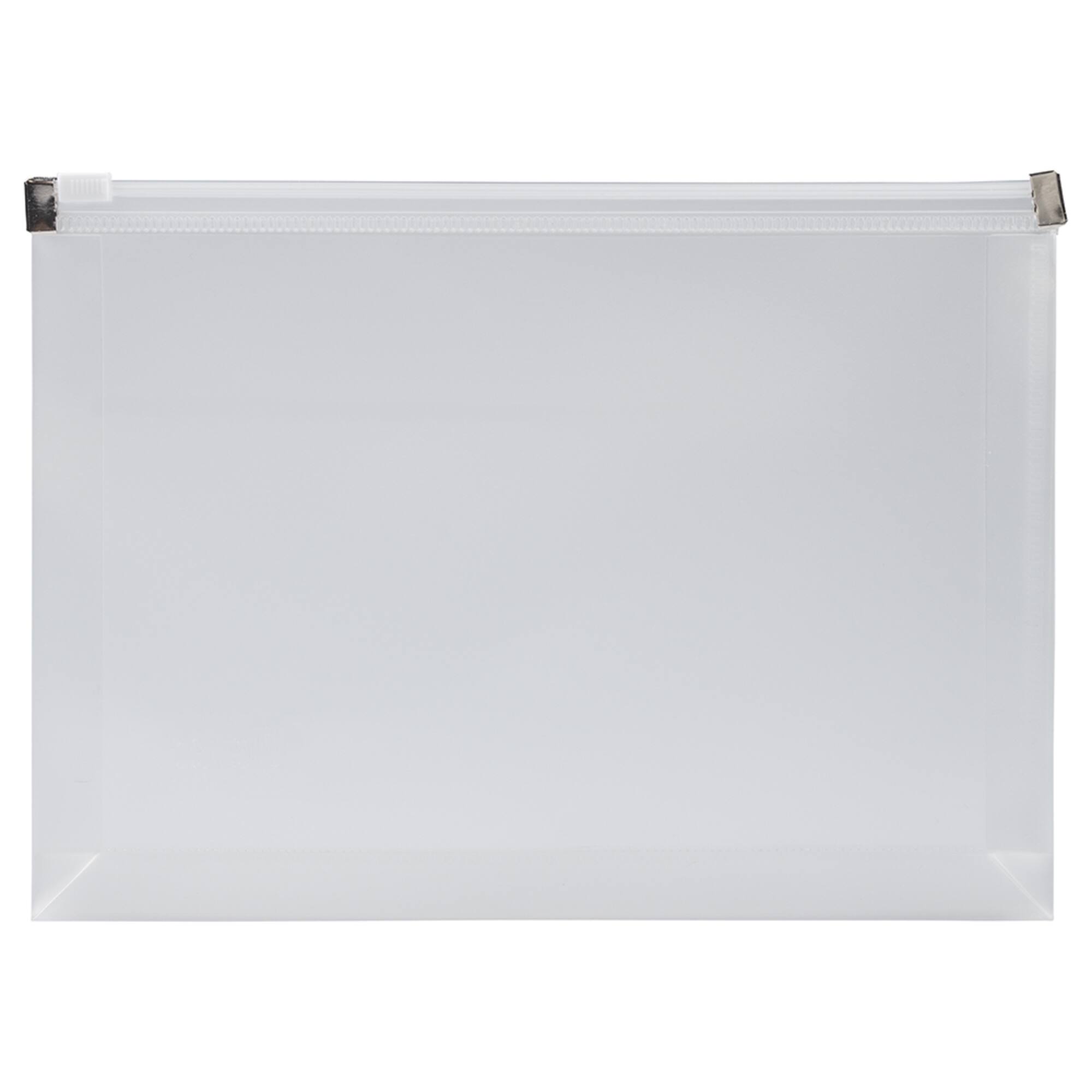 JAM Paper 4.5" x 6.5" Clear Plastic Zip Closure Envelopes, 12ct.